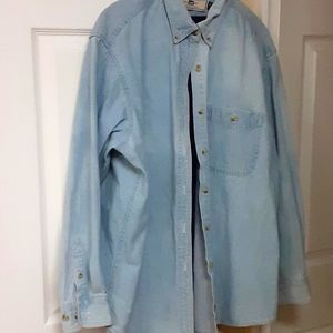 Women Lee long sleeve denim shirt large